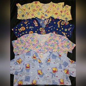 4 Ladies Medical Scrub Tops
